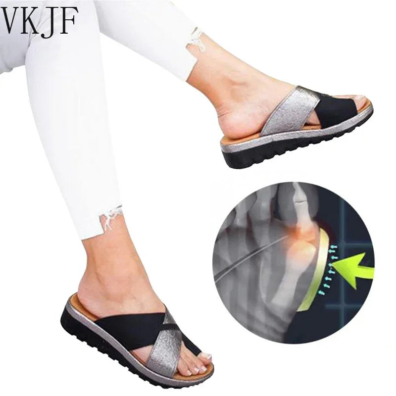Women Shoes Slippers Orthopedic Bunion Corrector Comfy Platform Ladies Casual Big Toe Correction Sandal Sandalias De Mujer