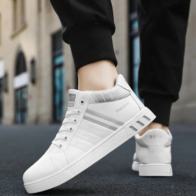 Fashion Men's Casual Shoes Autumn High-Top Vulcanized Shoes for Mens Non-Slip Wear-resistant Men Sneakers Winter Tenis Masculino