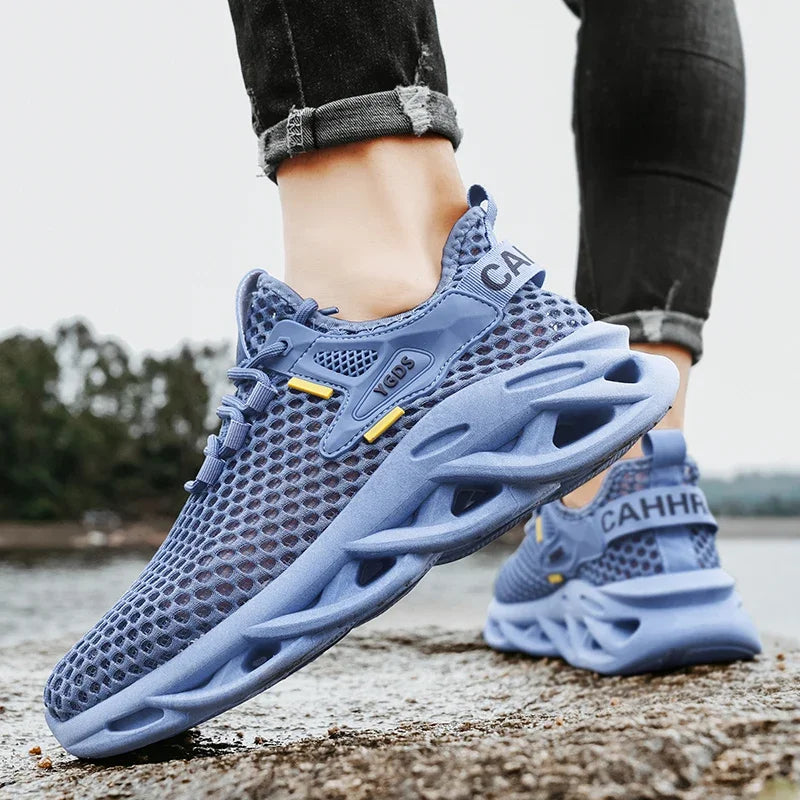 Men's Summer Mesh Sneakers - Breathable for Casual Outdoor Running Tennis Hiking & Luxury Platform Loafers Style