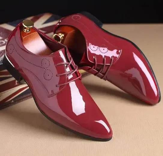 Fashion High Quality Men Formal Shoes Men Oxford Leather Dress Shoes Fashion Business Men Shoes Pointed Wedding Shoe Black