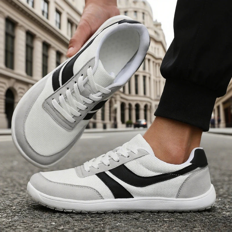 Summer Wide Toe Barefoot Shoes for Men Zero Drop Non-Slip Minimalist Walking Shoes 2025 New Breathable Lace Up Fashion Sneakers
