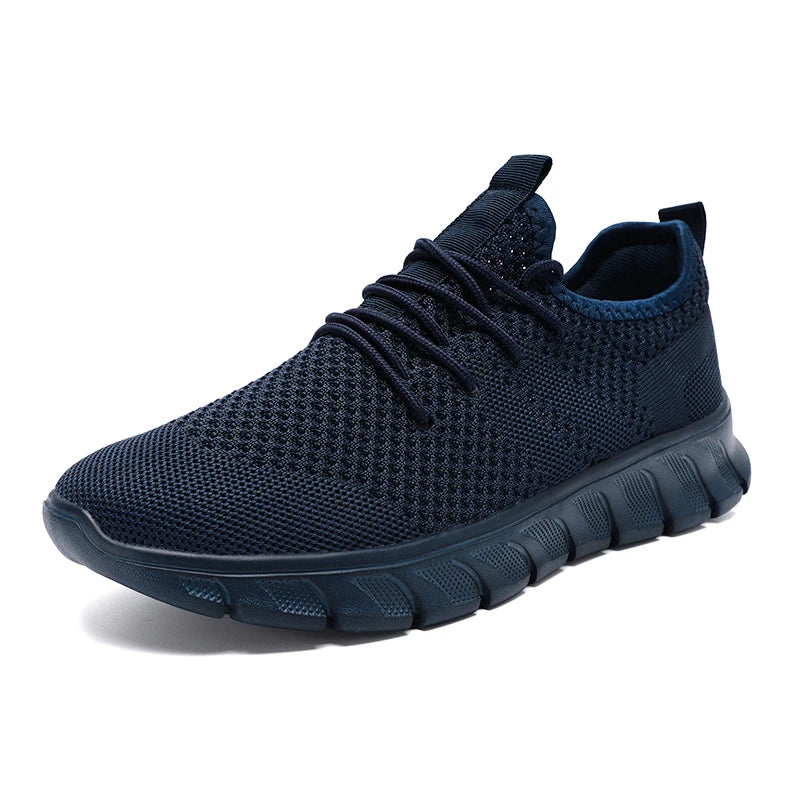 Men's Breathable Vulcanize Shoes Lightweight Running Walking Shoe Lace-up Anti-slip Casual Sneakers Zapatillas de Hombre Size 36