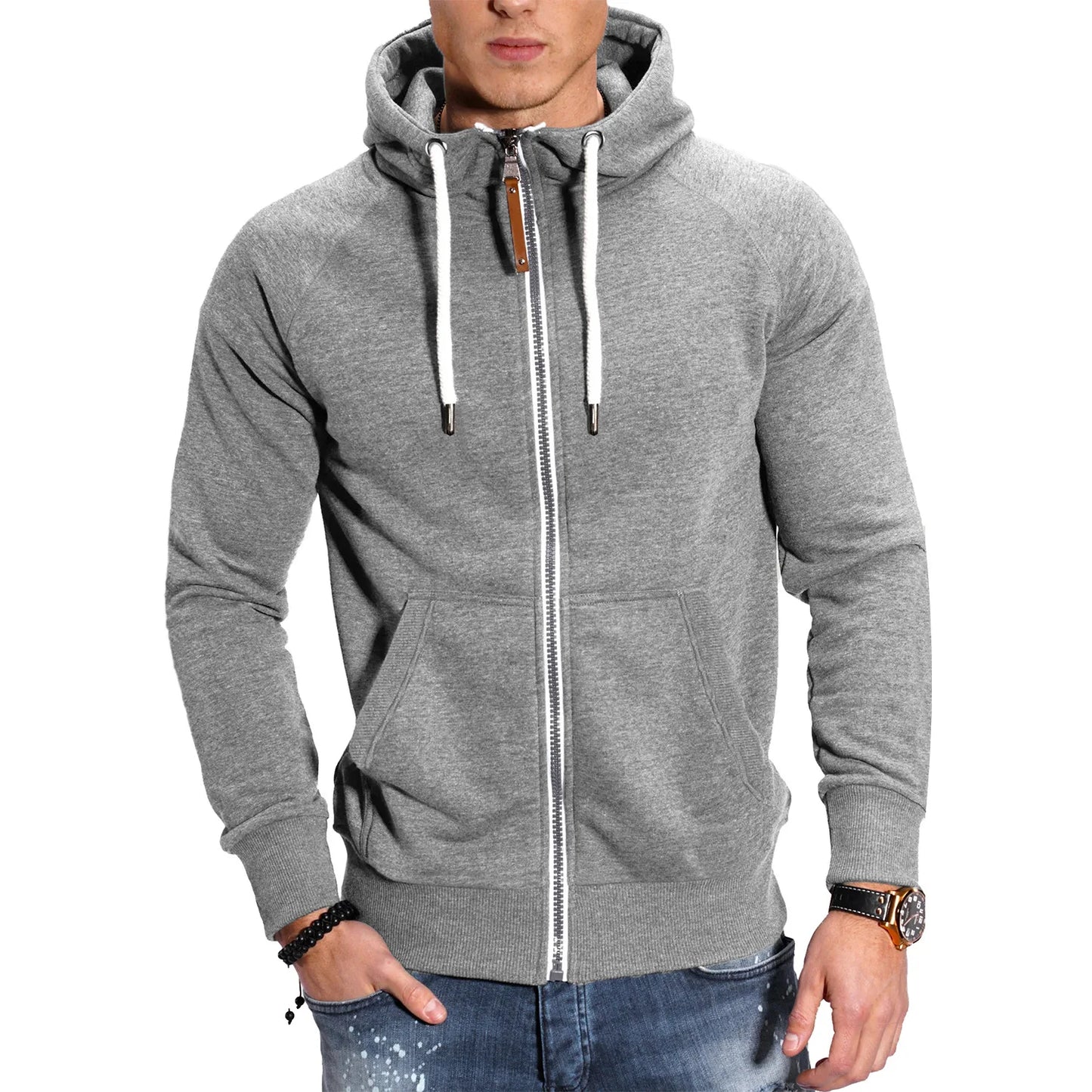 New High Quality Men's Streetwear, Colorful Headphone Graphic Print Fashion Cotton Soft Outdoor Sports Hoodie