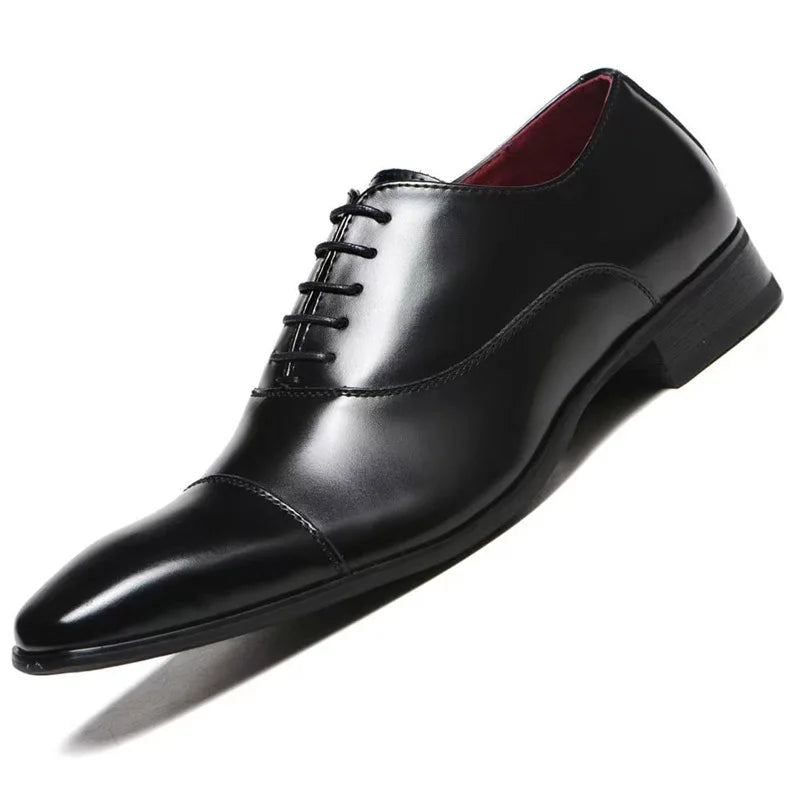 Fashion Business Dress Men Shoes 2025 New Classic Leather Men's Formal Shoes Comfortable Slip On Dress Shoes Men Oxfords Size 46