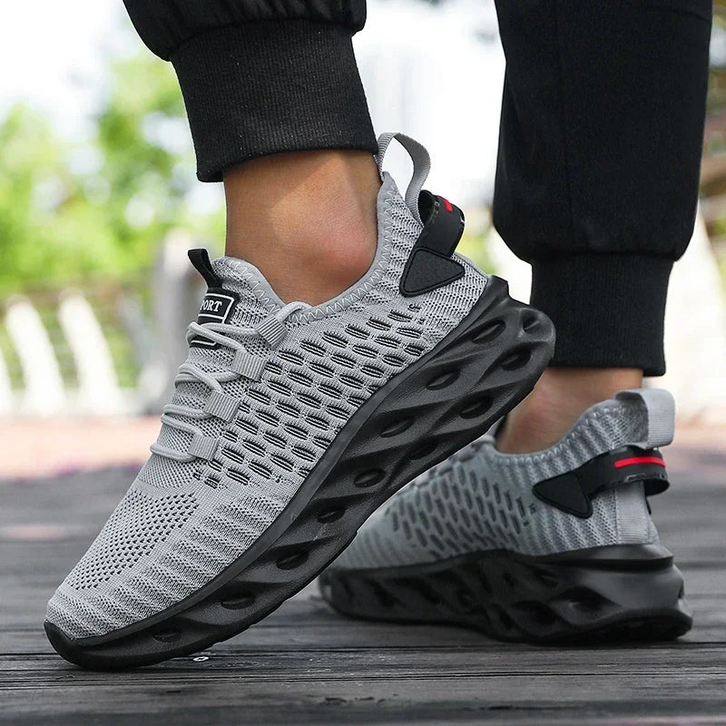 2025 Soft Soled Men's Summer Sports Shoes Breathable Anti-Odor Mesh Running Shoes New Outdoor Walking Training Tennis Sneakers
