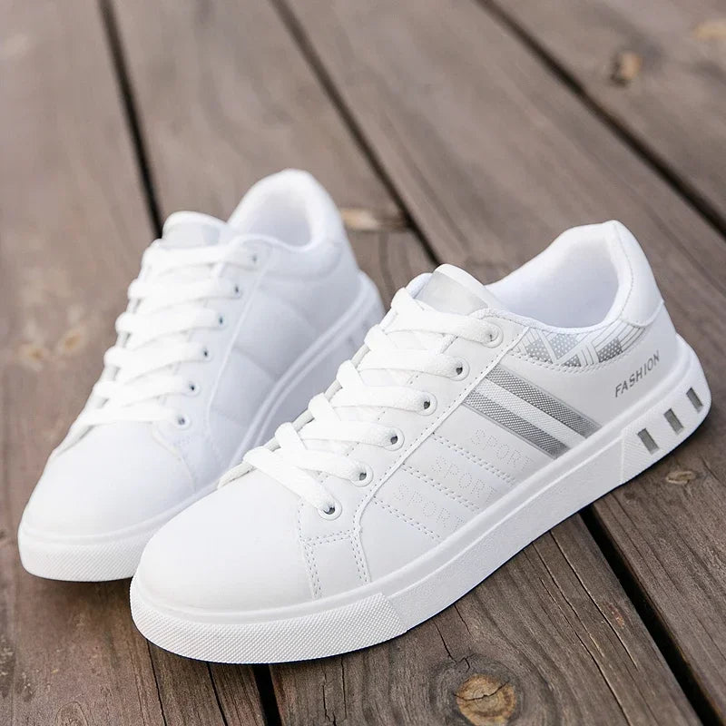 Casual Sneakers New Fashion Lace-up White Shoes Student Comfort Sports Plus Size Vulcanized Shoes