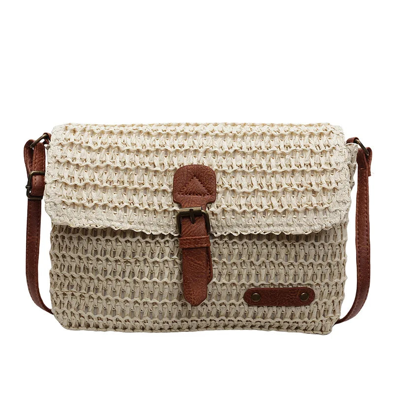 New Fashionable Straw Women's Bag, Trendy Vacation Casual Shoulder Crossbody Bag, Women's Versatile Stylish Straw Women's Bag