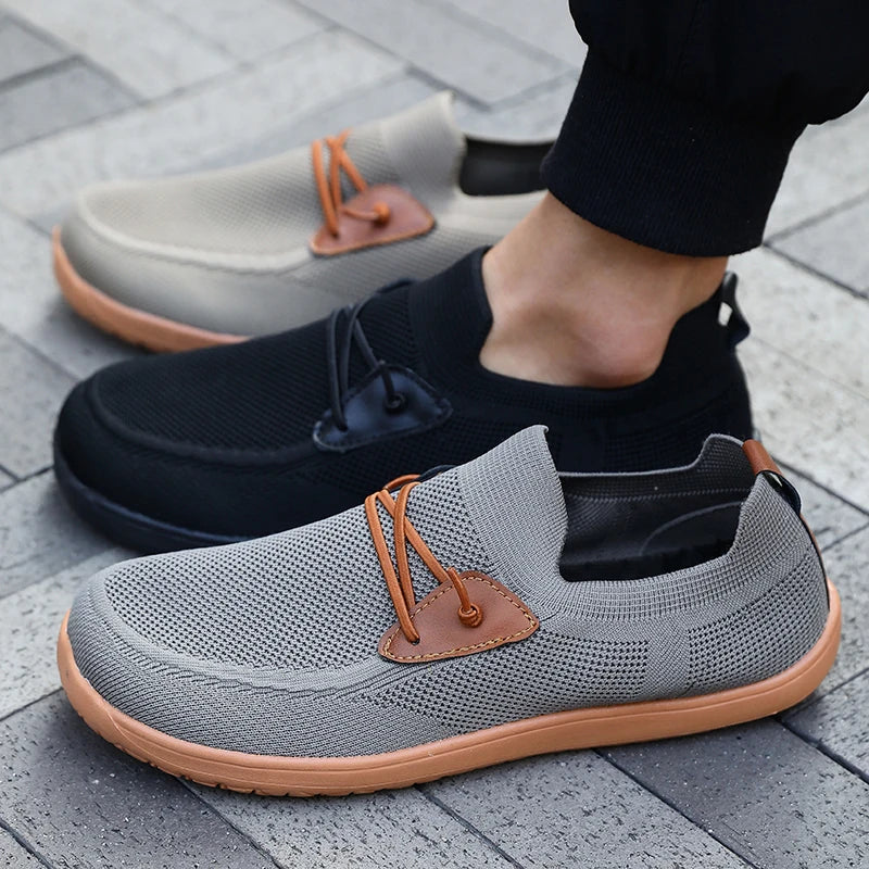 Men's Wide Toe Walking Sneakers Comfortable Lightweight Casual Running Sneakers 2025 Summer Non-Slip Minimalist Walking Shoes