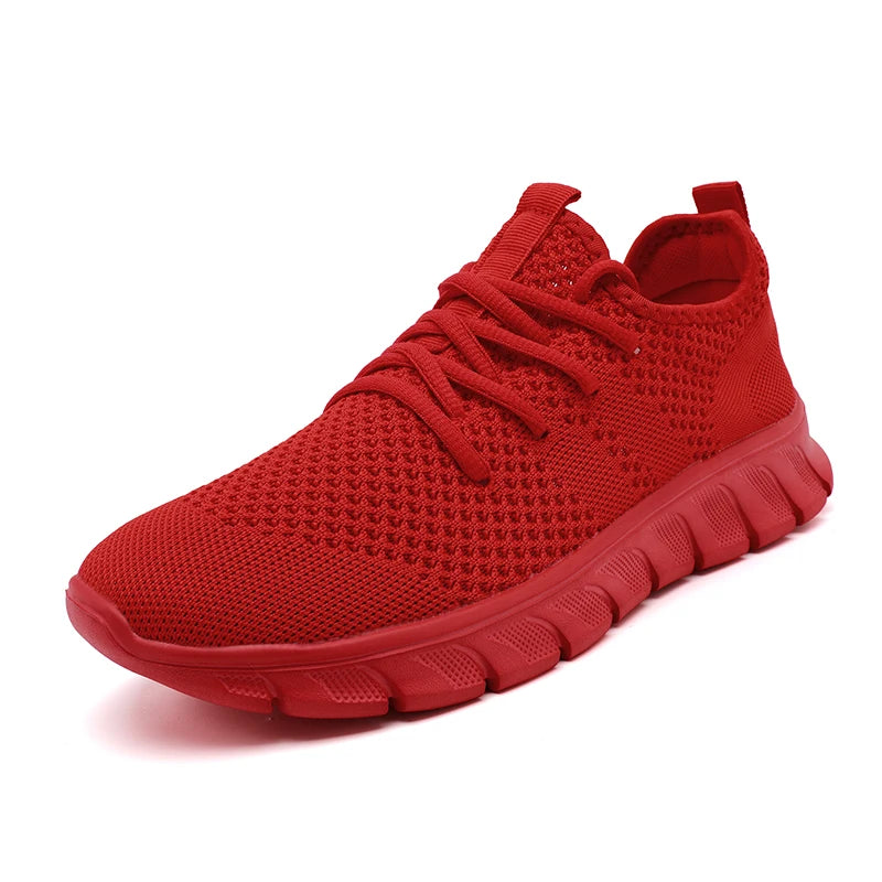 Men's Breathable Vulcanize Shoes Lightweight Running Walking Shoe Lace-up Anti-slip Casual Sneakers Zapatillas de Hombre Size 36