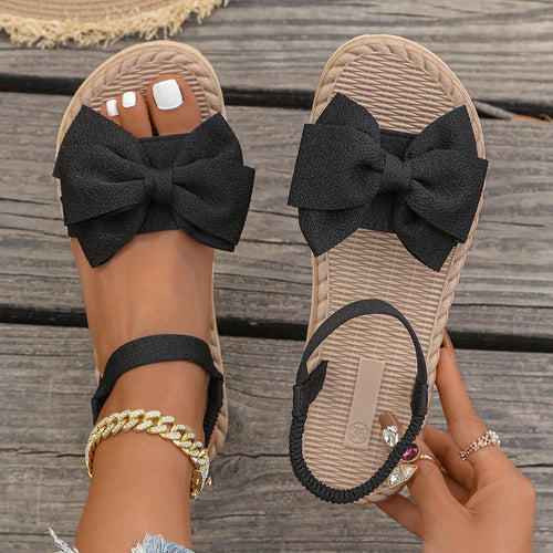 New Summer Lightweight Sandals Fashion Beach Casual Slippers Outdoor Bow Tie Flat Shoes Home Slides Women