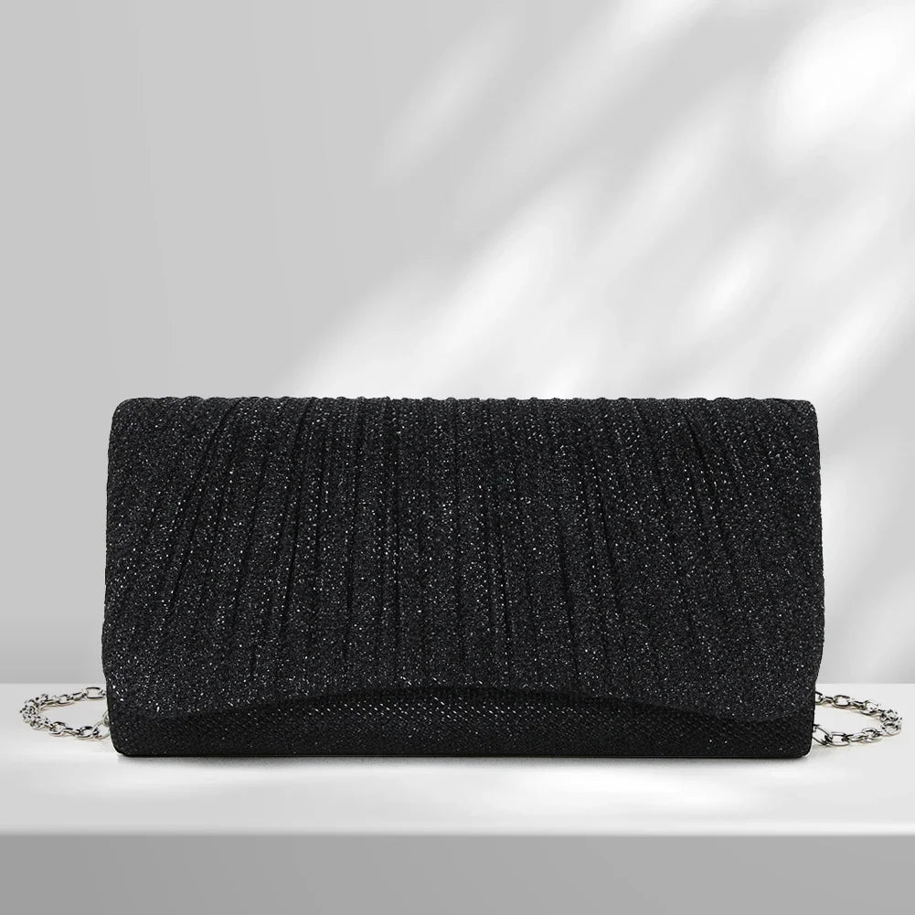 Shiny Wedding Clutch Handbag Glitter Shiny Shoulder Bag Wedding Purses Sling Dating Bag Women Girls All-matching Evening Bag