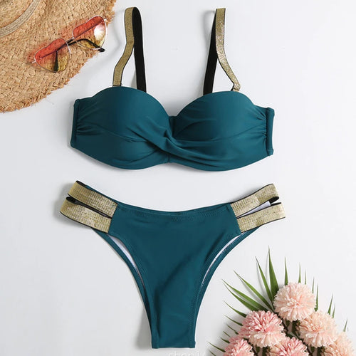 Summer Sexy Bikinis Push Up Swimsuits Women's Swimwear For Female Beach Swim Wear Bathing Suits Brazilian Bikini Set Pool Bather