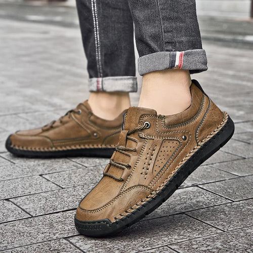 Official Website Hot Selling Men's Leather Casual Shoes Wear-resistant Soles Oxford Shoes Fashionable Men's Workwear Shoes
