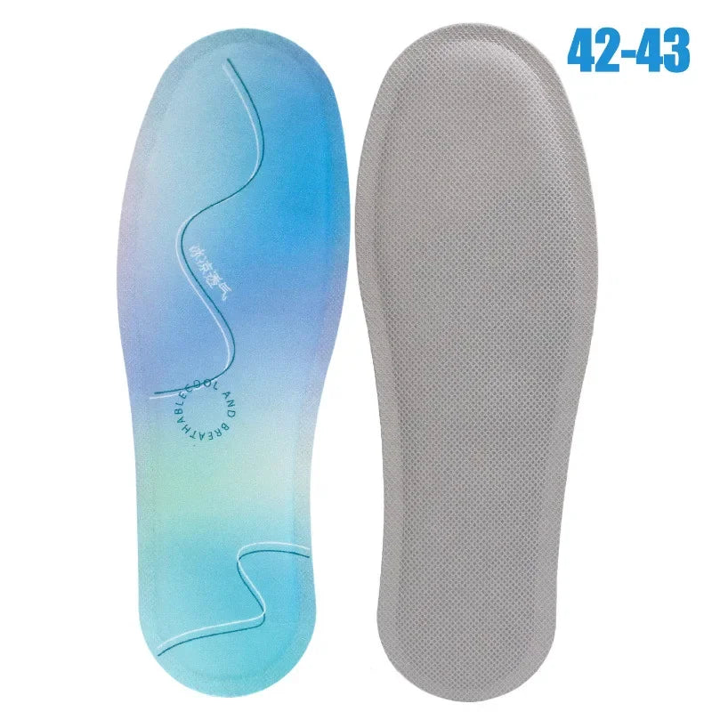 Summer Cooling Insoles for Men Women Leather Shoes Breathable Sweat Absorbing Herbal Antibacterial Deodorant Comfort Foot Pads