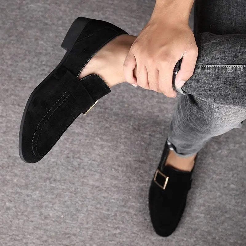 Casual Business Dress Shoes Man Pointed Toe Social Shoe for Men Suede Office Footwear High Quality Fashion 2024 Style New Party