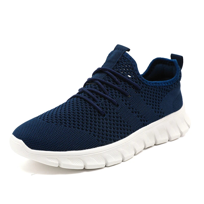 Men's Breathable Vulcanize Shoes Lightweight Running Walking Shoe Lace-up Anti-slip Casual Sneakers Zapatillas de Hombre Size 36