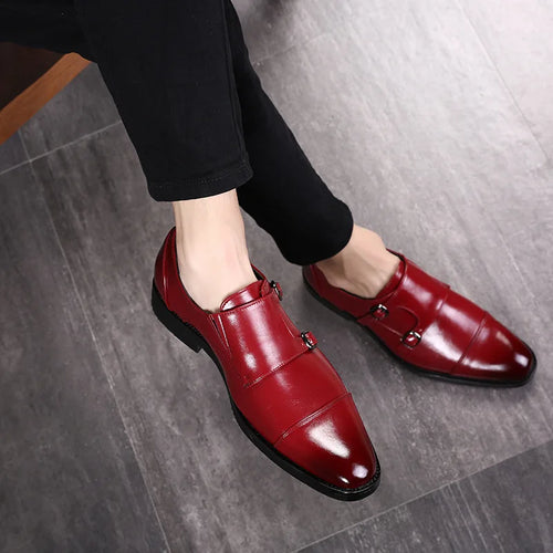 New Designer British Retro Fashion Monk Strap Oxford Shoes Moccasins Wedding Prom Homecoming Party Footwear Zapatos Hombre