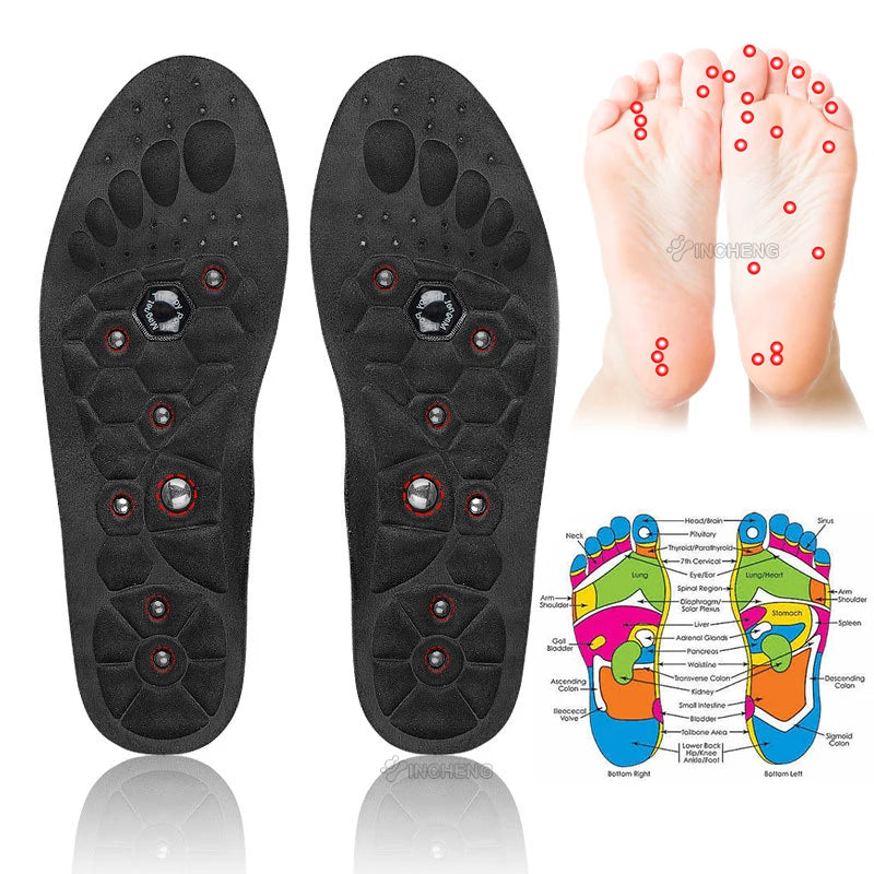 Magnetic Massage Insoles Acupressure Inserts Arch Support Orthopedic Acupressures Shoes Pads Relieve Tired for Men Women Unisex