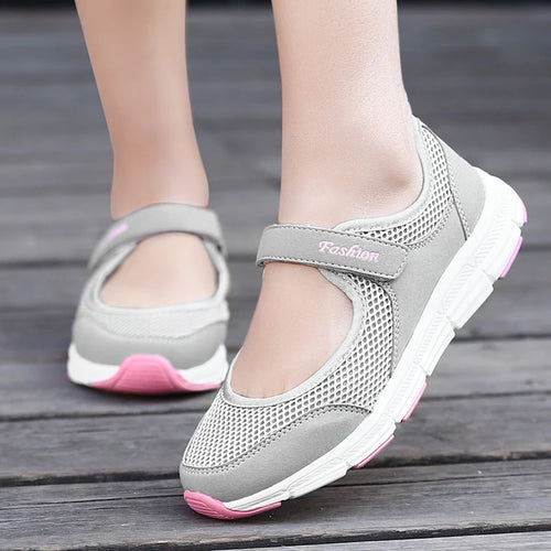 Summer Women Casual Shoes Soft Portable Sneakers Walking Shoes Flat Soles for Women Breathable Slip on Shoes