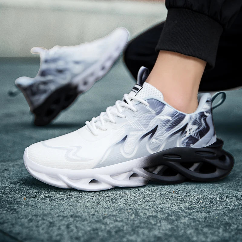 YRZL Men's Running Casual Sneakers Lightweight Sports Shoes Men Comfortable Walking Shoes for Men Non Slip Breathable Athletic