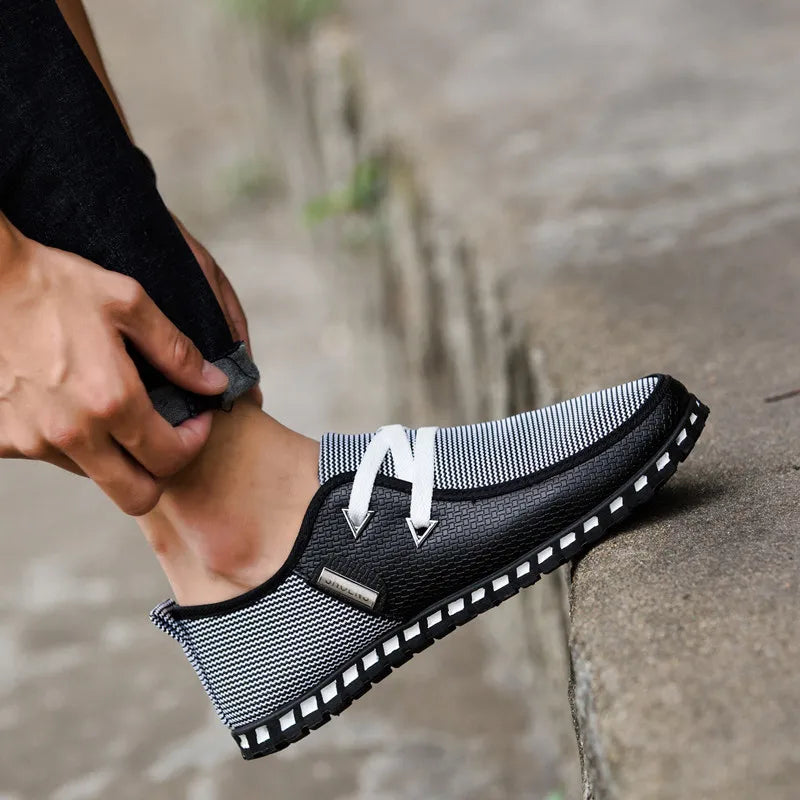 Men Casual Leather Shoes Fashion Comfortable Business Male Shoe Summer Spring Light Plus Size Footwear New Man Sneakers