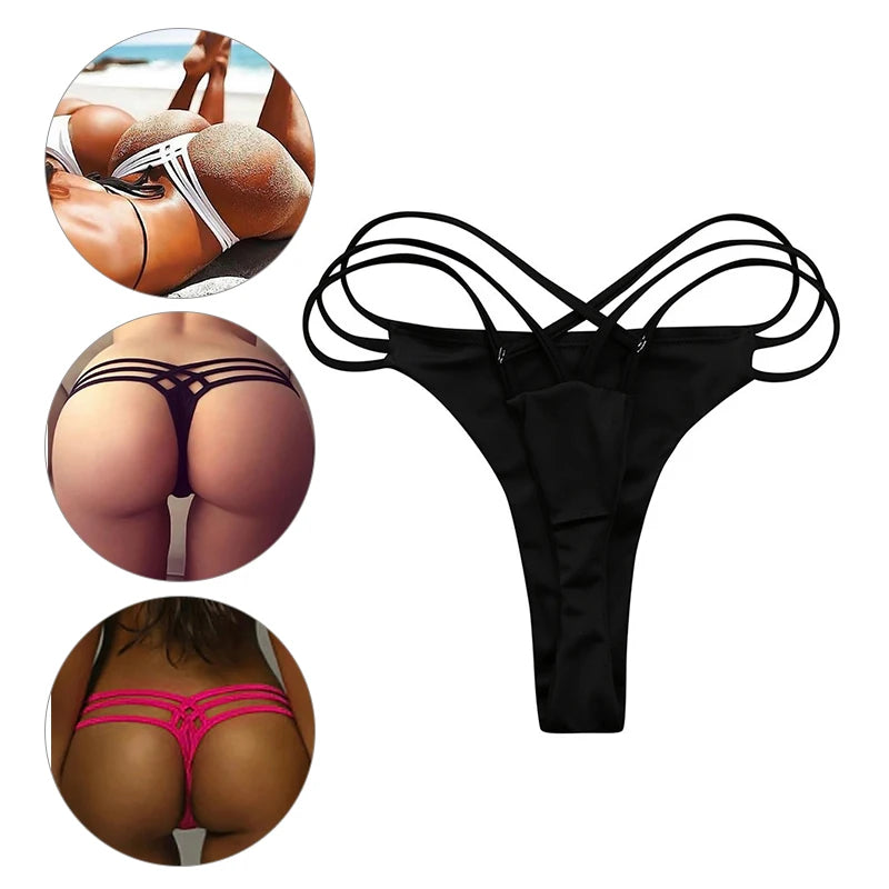 New Swimwear Women Swim Sexy Bikini Thong Swimwear Trunks V Swimsuit Swimwears Tankinis Set