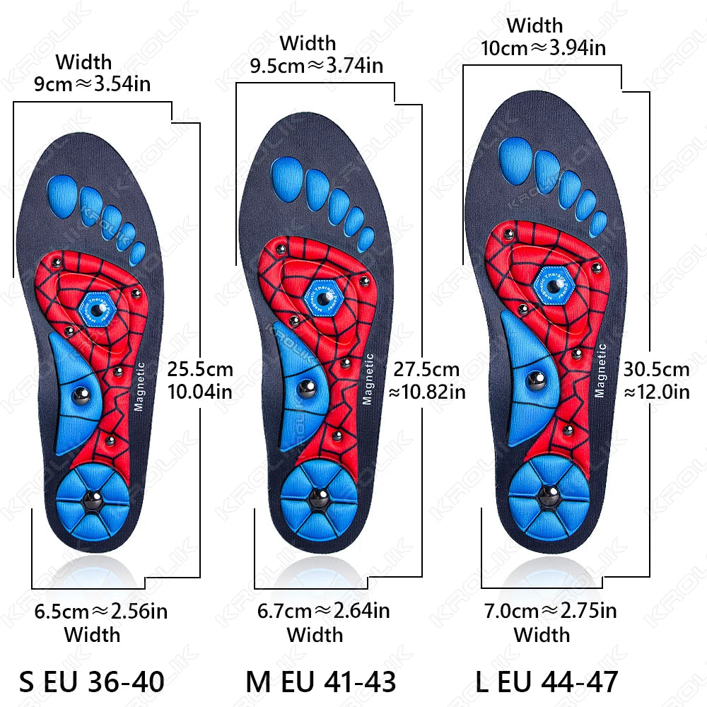 Magnetic Therapy Sports Medical Insoles Massage Foot Slimming Weight Loss Acupressure Insoles Health Care Anti-fatigue Shoe Pads
