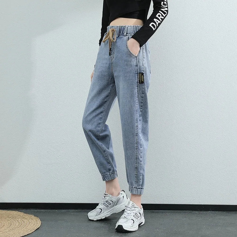 2025 Harem Pants Vintage High Waist Woman Jeans Ankle Length Mom Jeans Denim Pants for women clothes high waisted jeans