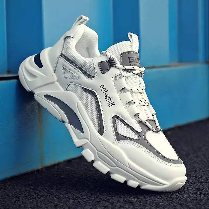 Men's Shoes Sneakers Lace Up 2025 New Spring Breathable Casual Sneakers Leisure Soled Comfort Non Slip Outdoor Running Shoes