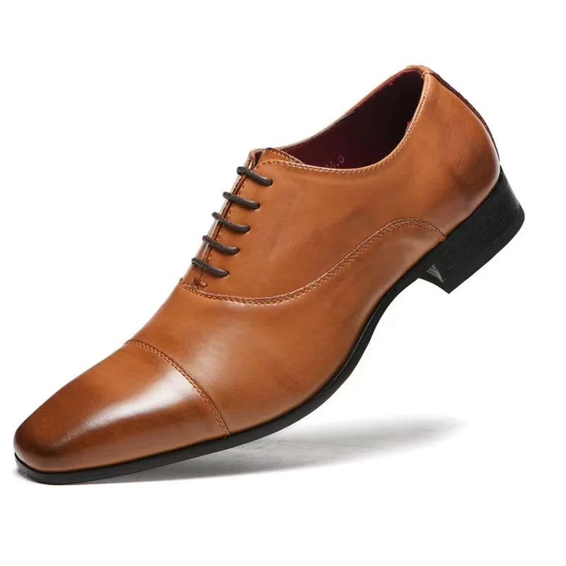 Fashion Business Dress Men Shoes 2025 New Classic Leather Men's Formal Shoes Comfortable Slip On Dress Shoes Men Oxfords Size 46