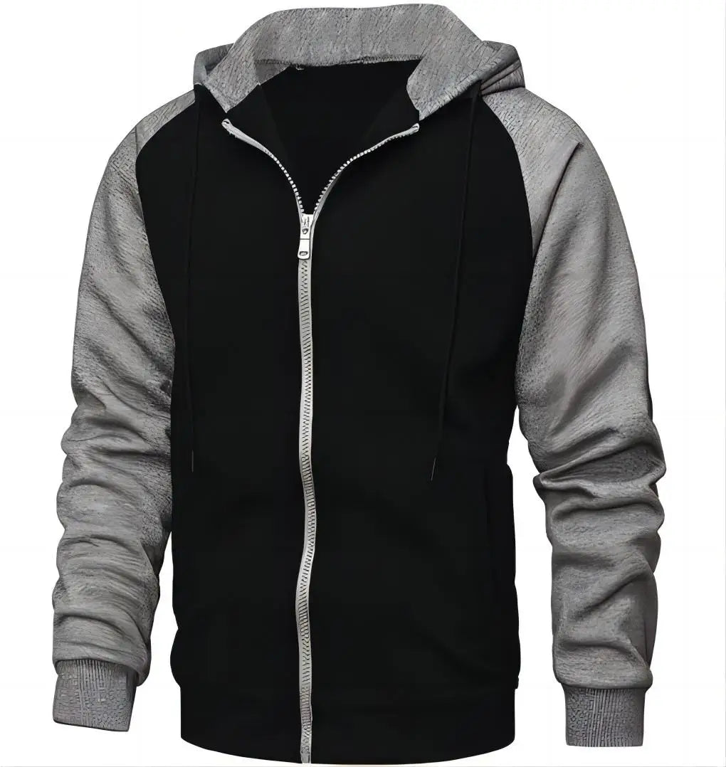 Zipper Hoodies Autumn Winter Men's New Long Sleeve Hooded Sweatshirt Fashion Casual Male Outfit Sportwear Loose Fit Clothes