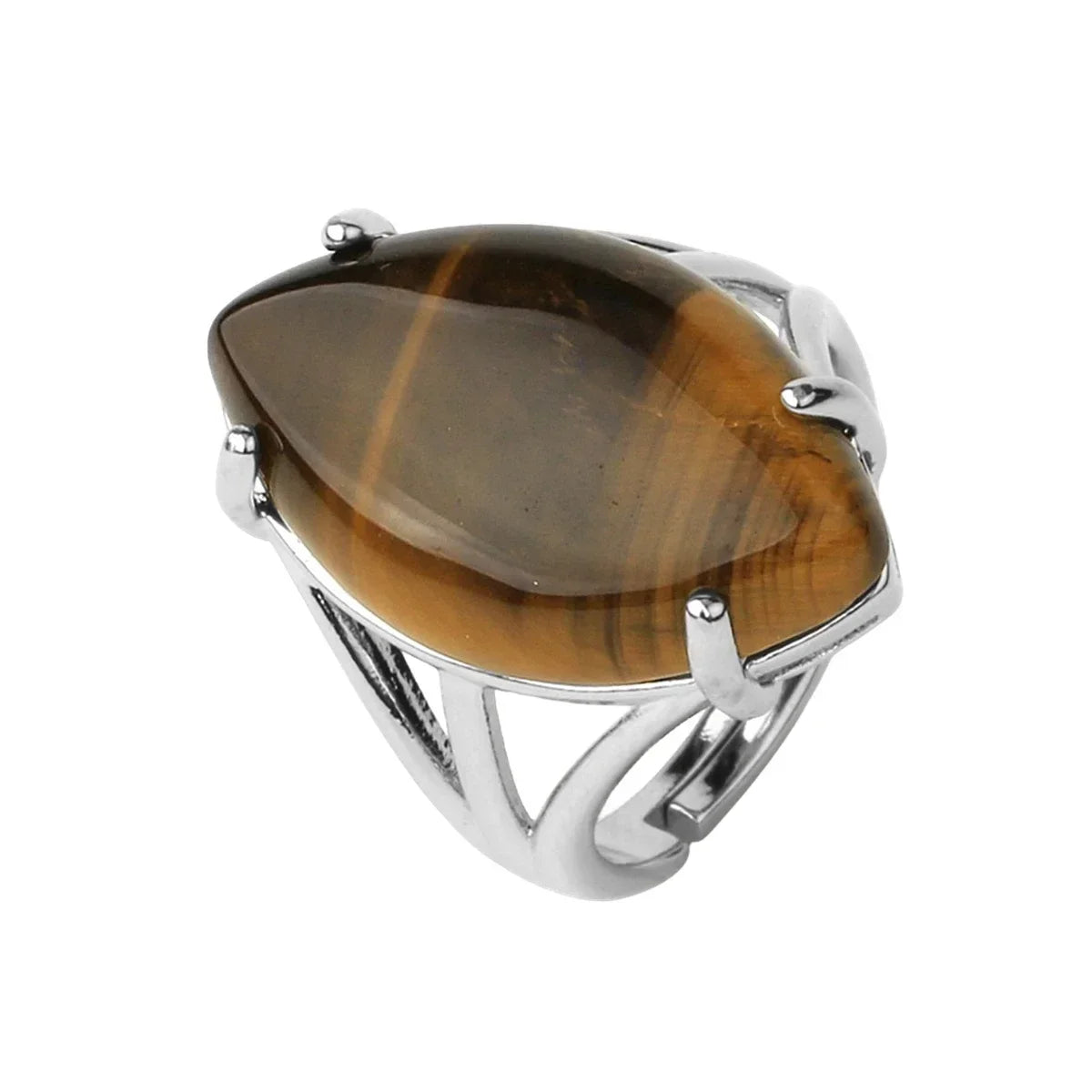 Oval Natural Stone Amethyst Ring for Boys Jewellery Women Gift Retro Boho Gothic Anillos Steampunk Style At Halloween party