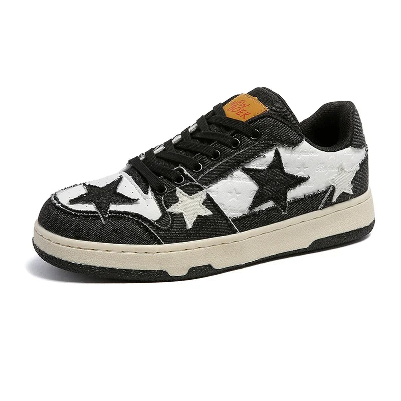 2025 New men's vulcanized casual shoes Lace outdoor men's sneakers Comfortable shoes Breathable modern men's skateboarding shoes