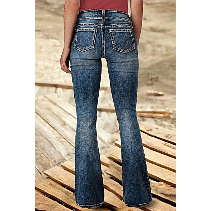 Women Pants with Low-rise Ripped Jeans Retro Fashion Trousers Korean Versatile Straight Women Wide-leg Pants Baggy Jeans Women