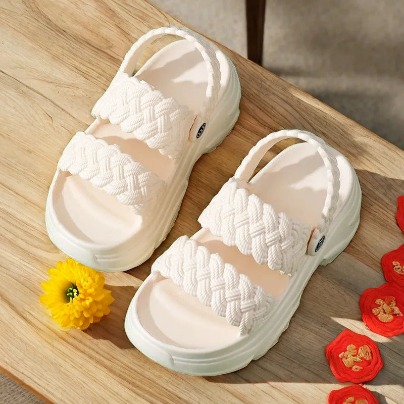 Summer Fashion Sandals Women Beach Platform Slippers Thick Bottom Anti-Skid Lightweight Female Slip-on Shoes Sandalias