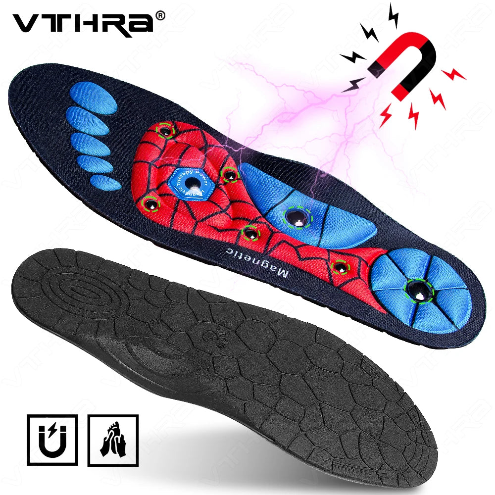 1 Pair Magnetic Therapy Foot Acupressure Insoles Men Women Magnet Massage Sports Cushion Inserts Comfort Soles Relaxation Insole