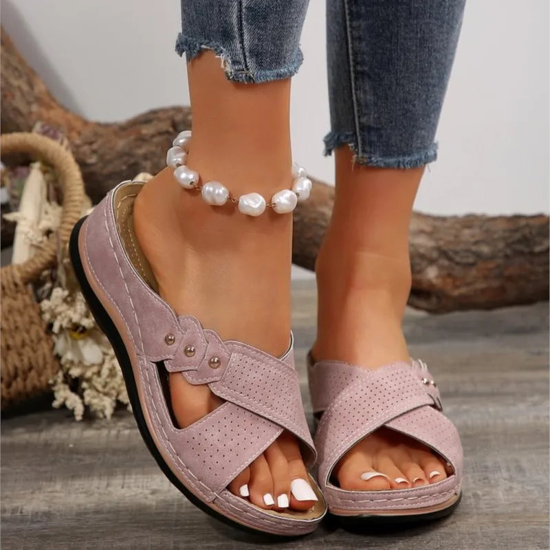 Shoes Sandals Women Summer Open Toe Sandals Woman Casual Women's Sandals Plus Size Ladies Shoes Slip On Female Footwear Slipper