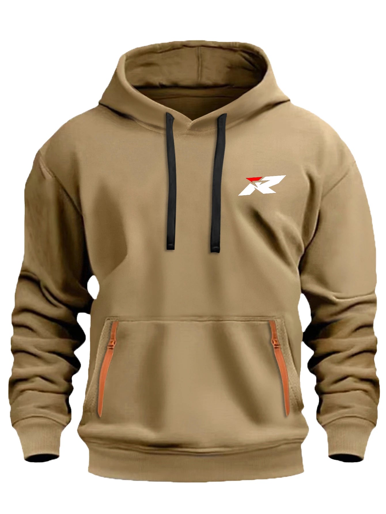 Fashion Unisex Hoodie with Logo Print, Oversized Drawstring Hooded Pullover S-XXXL, Kangaroo Pocket Casual Sweatshirt