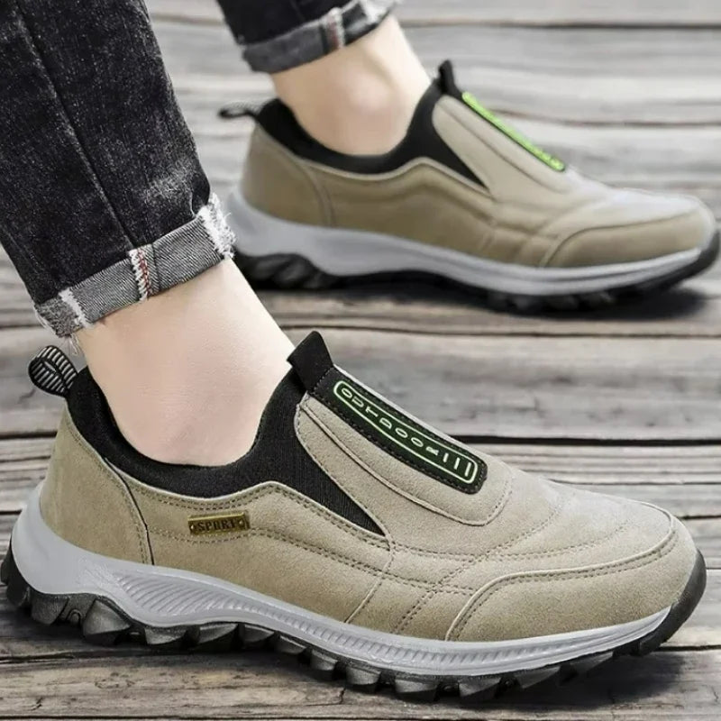 Outdoor Men's Sneakers Breathable Running Shoes New Lightweight Casual Shoes Non Slip Hiking Shoe Slip on Men Shoes Plus Size 50