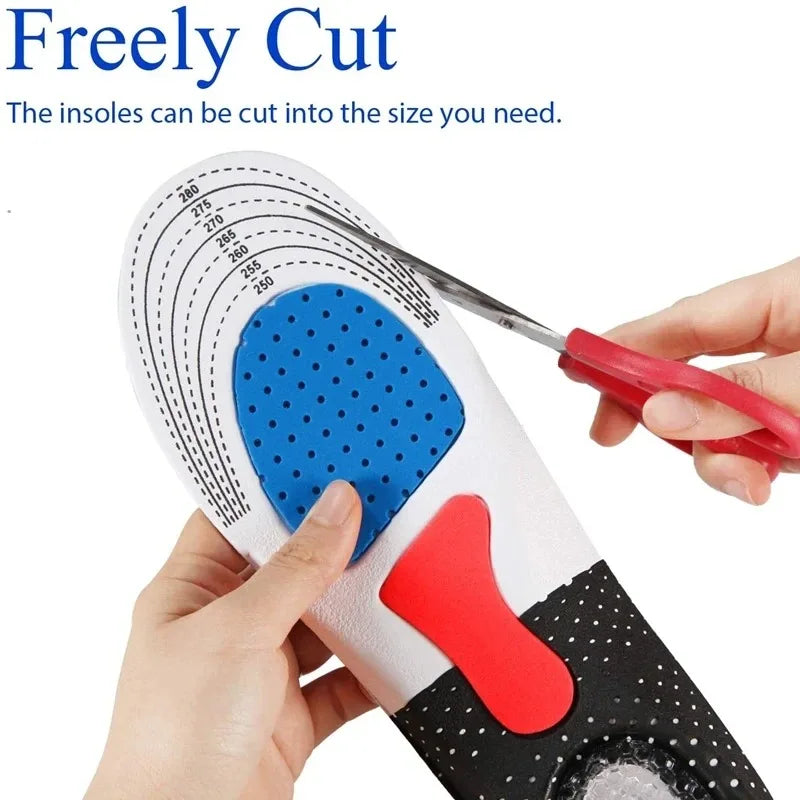1 Pair Arch Support Relief Leg Fatigue Shoes Insoles Men's Silicone Shock Absorption Anti-slip Sports Insoles Shoe Accessories