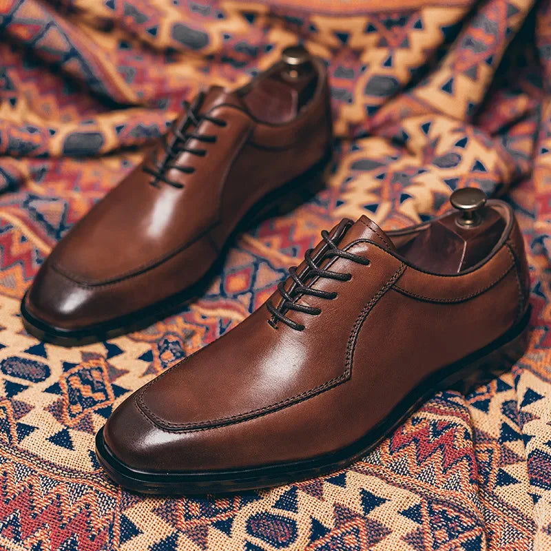 Men Casual Shoes Retro Zipper Men Formal Shoes Office Business High Quality Men Party Wedding Casual Shoes