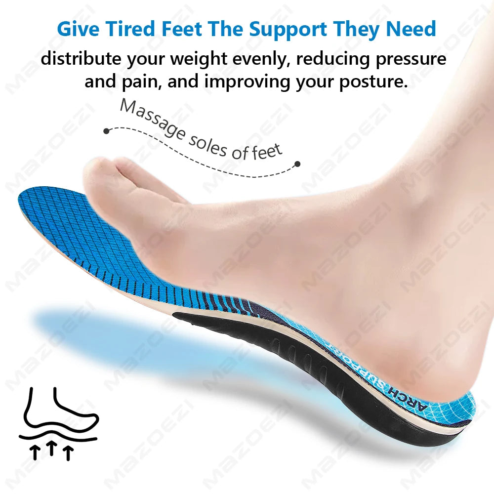 Orthopedic Insoles for Feet Sport Shock-absorbing Insole for Shoes Arch Support Plantar Fasciitis Templates Pads Men Women Sole