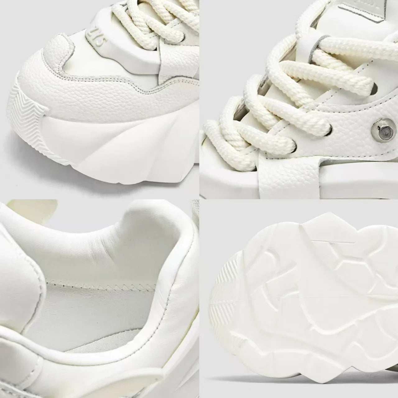Men Chunky Sneakers Platform Shoes Outdoor Comfortable Sports Shoes for Men Lace Up Tennis Shoe New Height Increasing Male Shoes