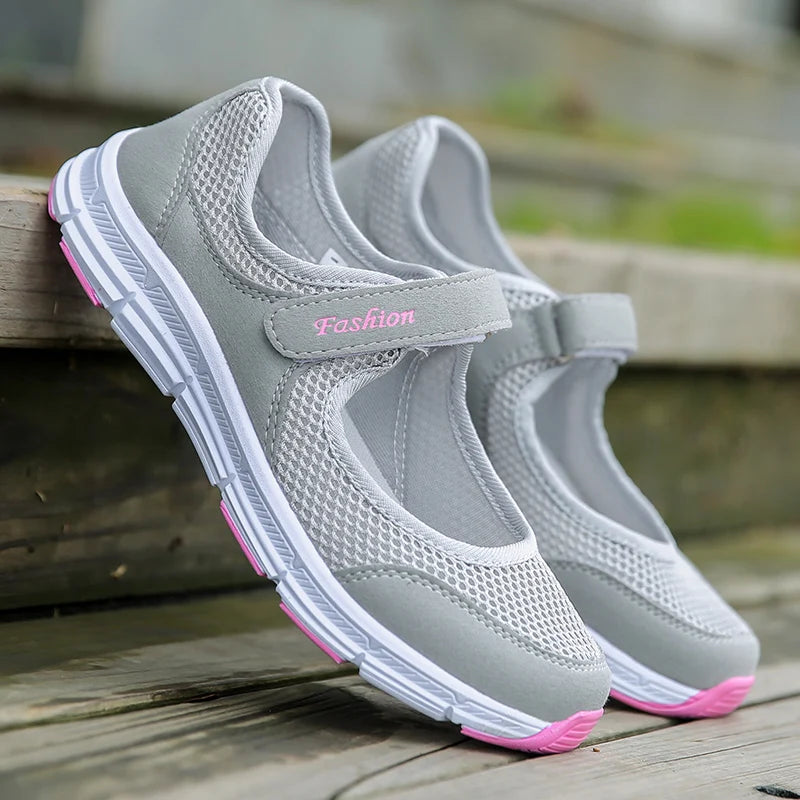 Breathable Vulcanized Shoes White Fashion Breathable Mesh Casual Walking Shoe