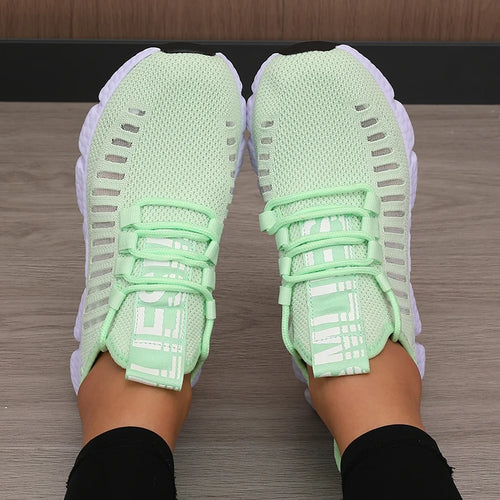 Women's Platform Sports Shoes with Fashionable Trendy Design Breathable Comfortable Shoes Outdoor Hiking Walking Casual Shoes