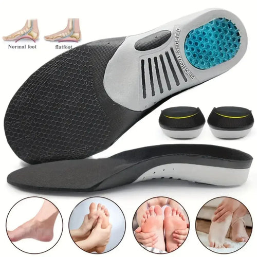1 Pair Foot Pain Relief Supportive Shoe Inserts Orthotic Arch Support Cushioned Comfort Insoles for Women Men Heel Pain Relief