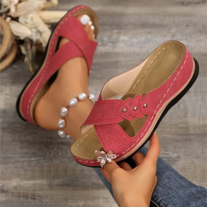 Shoes Sandals Women Summer Open Toe Sandals Woman Casual Women's Sandals Plus Size Ladies Shoes Slip On Female Footwear Slipper