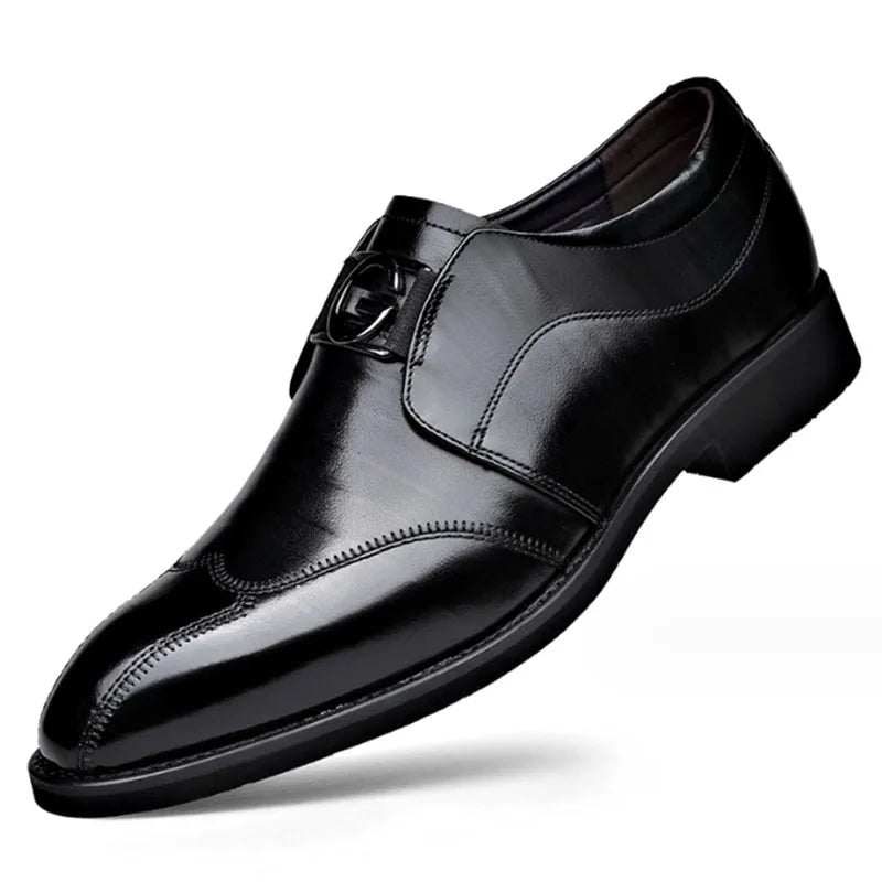 Luxury Mens Leather Shoes New Stylish Men's Shoes Pointed Oxford Wedding Leather Men Dress Shoes Gentleman Office Man Shoe