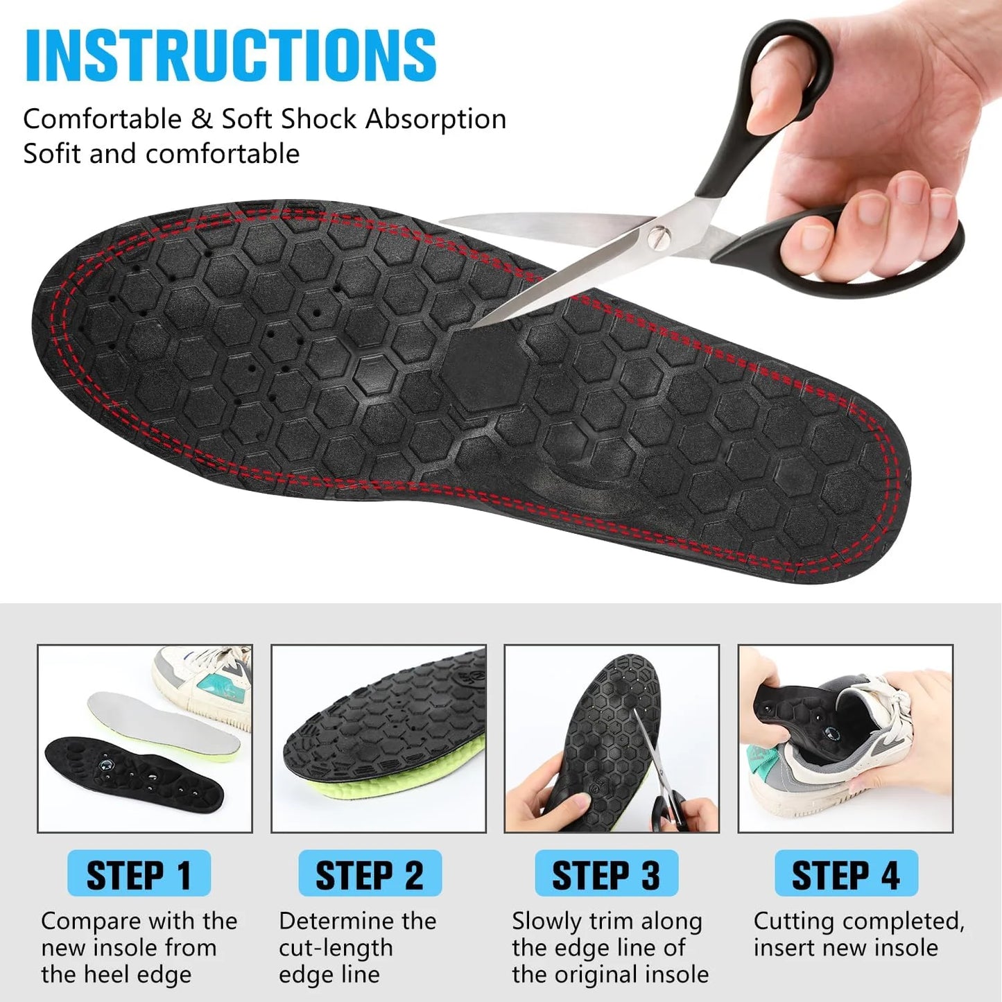 Magnetic Insoles Foot Acupressures Insoles Arch of the EVA Foot Orthopedic Sport Insoles Foot Training Reflexology for Men Women