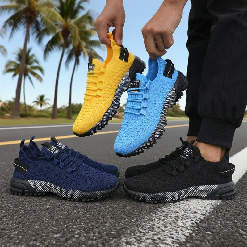 Running Shoes for Men Breathable Outdoor Lightweight Sneakers Man Designer Mesh Sneaker Lace-Up Male Athletic Training Footwear